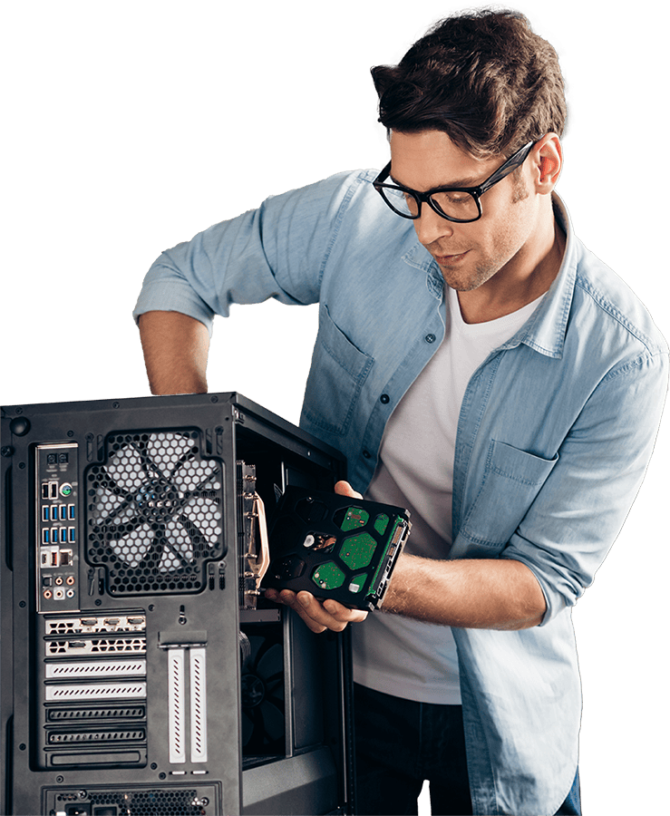 IT technician building a gaming PC IT technician building a gaming PC